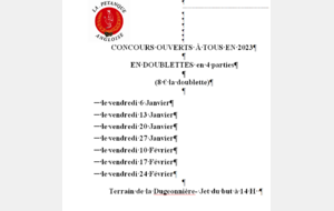 Concours ouvert à tous en doublette