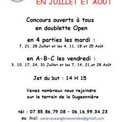 Concours de l'été ouverts à tous